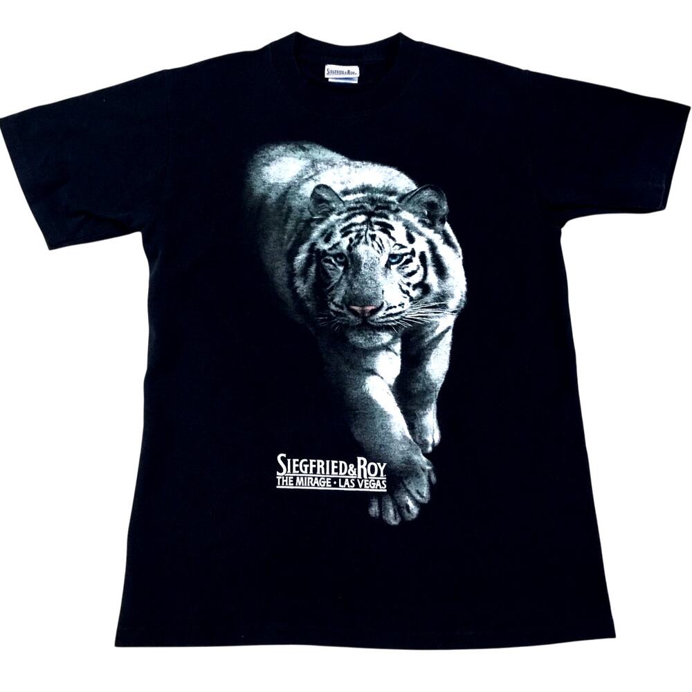 Siegfried & Roy Mirage Las Vegas White Tiger T-Shirt S Vtg